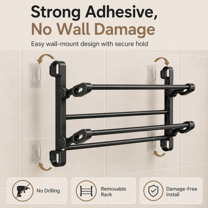 Foldable Wall-Mounted Shoe Rack 50cm Plastic Steel