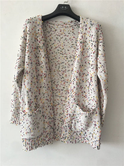 Women's Loose Knitted Pocket Sweater Cardigan