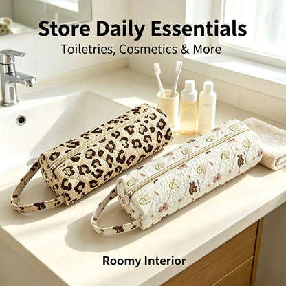 Quilted Hair Dryer Storage Bag - Travel Case for Hair Dryer, Curling Iron & Straightener