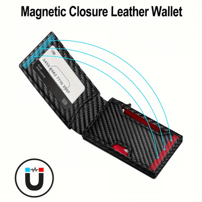 💼🔒Premium Aluminum RFID Blocking Minimalist Wallet for Men - Pop-Up Card Access, ID Window