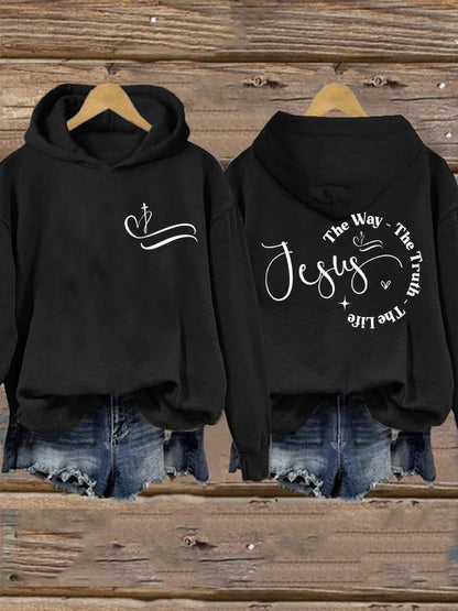 Women's Jesus The Way The Truth The Life Print Sweatshirt
