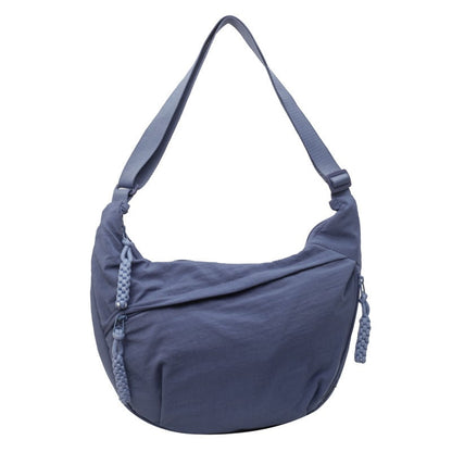 Designer Direct Sales👜Women's Fashion Plain Color Nylon Crossbody Hobo Bag
