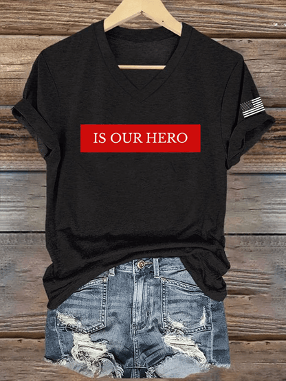 Women's Hot Spot Print V-Neck T-Shirt