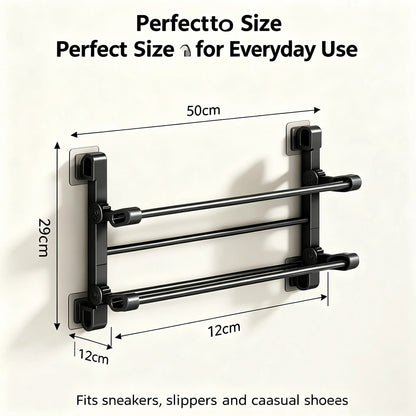 Foldable Wall-Mounted Shoe Rack 50cm Plastic Steel