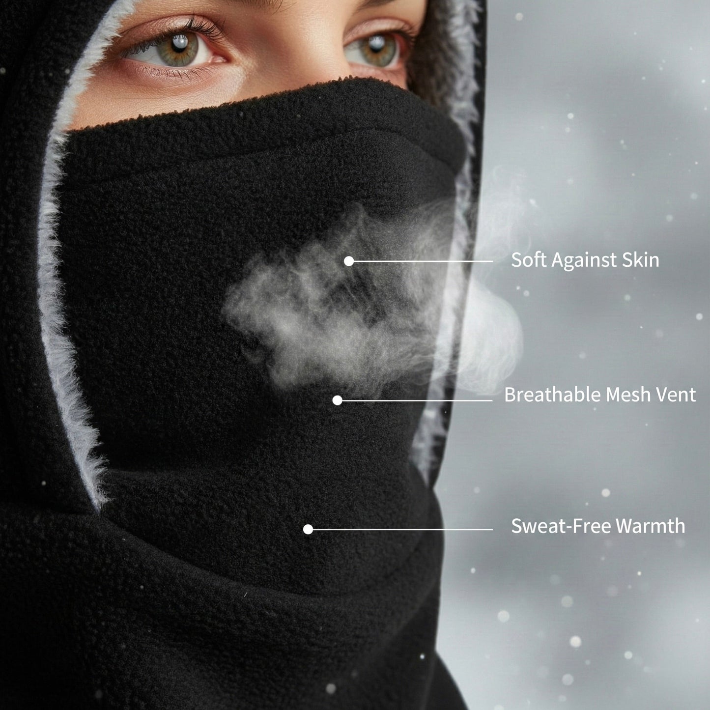 ThermaFleece Balaclava – Windproof 3-in-1 Winter Hat, Mask & Neck Warmer