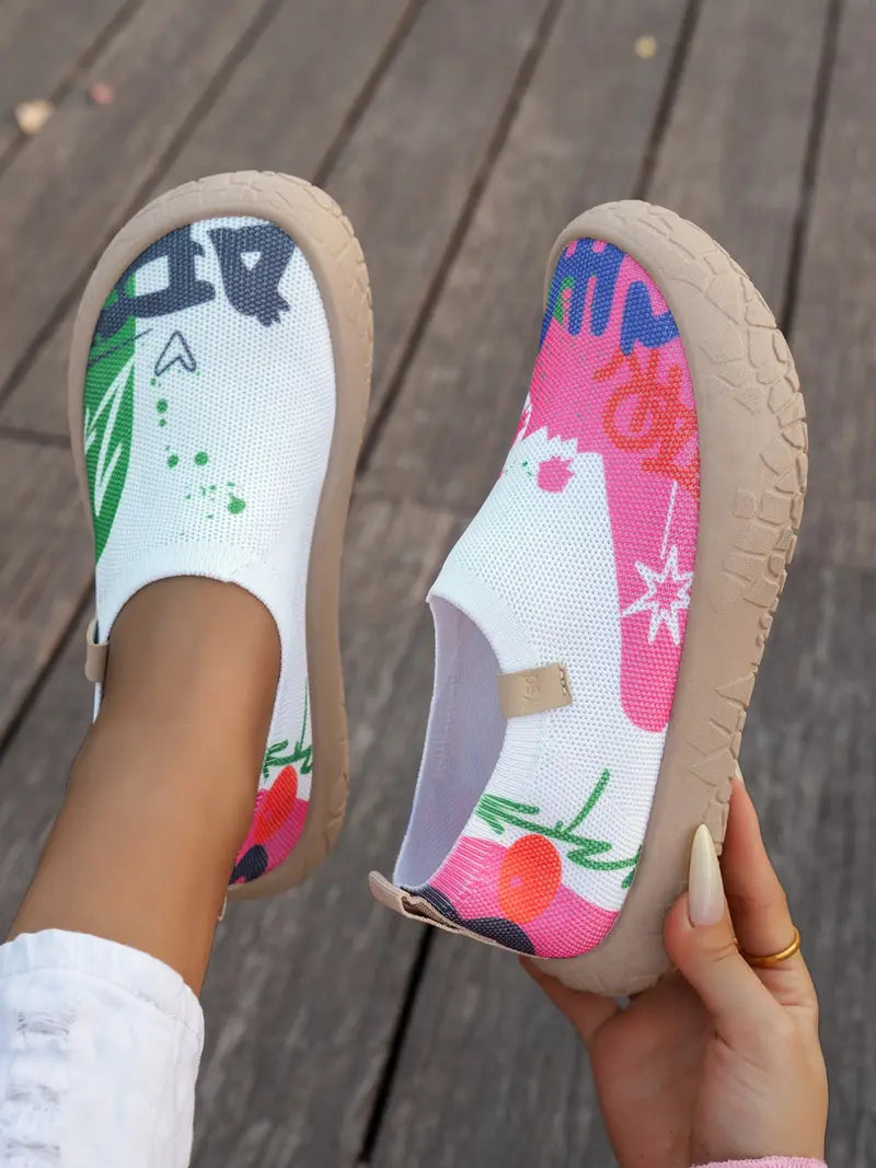 Women's Knit Breathable Slip-On Casual Shoes
