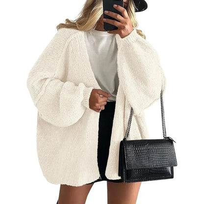 Women's Oversized Cardigan Sweater - Lightweight Knit