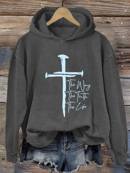 Women's Jesus The Way The Truth The Life Print Sweatshirt