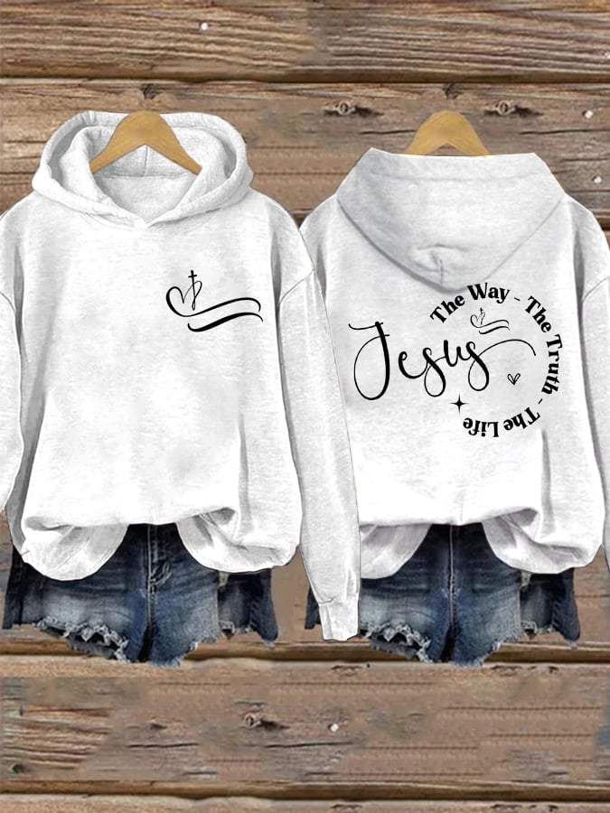 Women's Jesus The Way The Truth The Life Print Sweatshirt