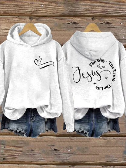 Women's Jesus The Way The Truth The Life Print Sweatshirt