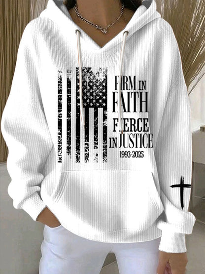 Women's Firm In Faith Fierce In Justice Print Casual Sweatshirt
