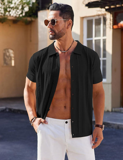 Stylish Breathable Hollow Knit Shirt