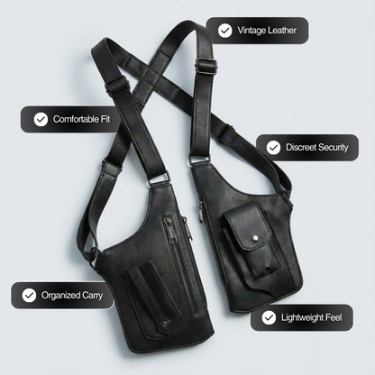 Premium Leather Adjustable Underarm Shoulder Bag for Men & Women