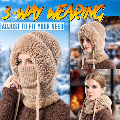 4-in-1 Full-Covering Winter Beanie Hat