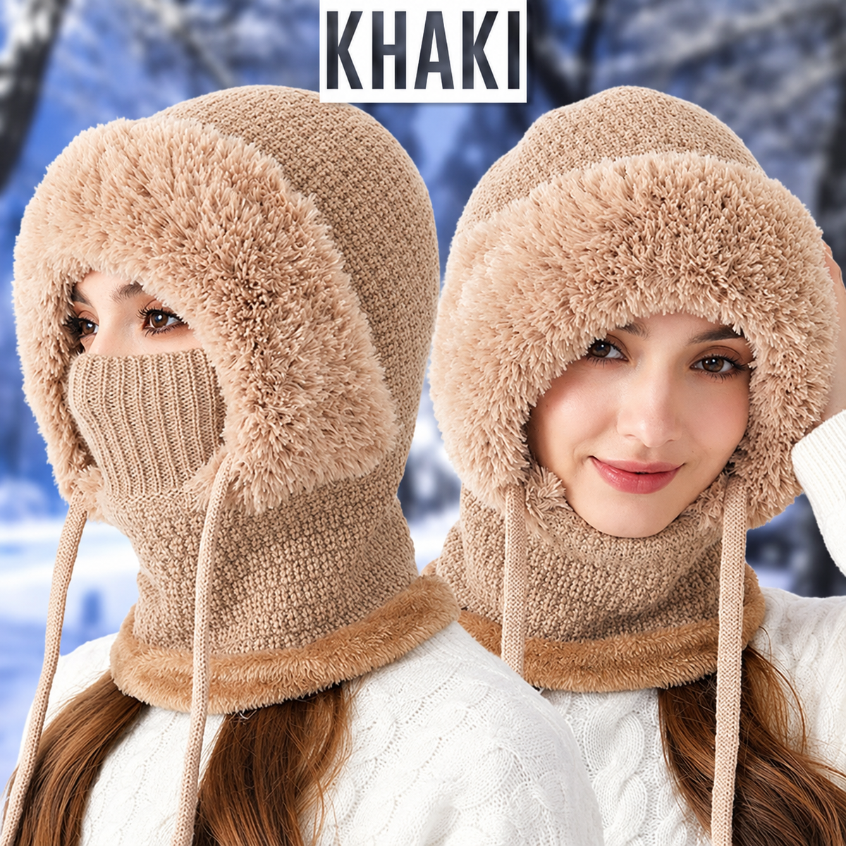 4-in-1 Full-Covering Winter Beanie Hat
