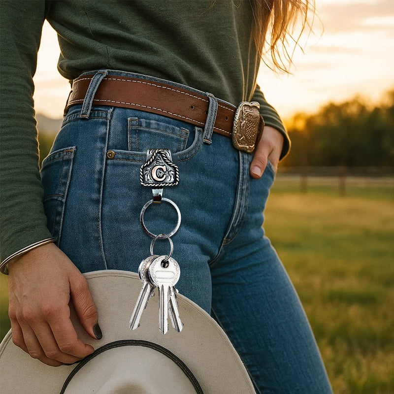 Western Initial Key Clip