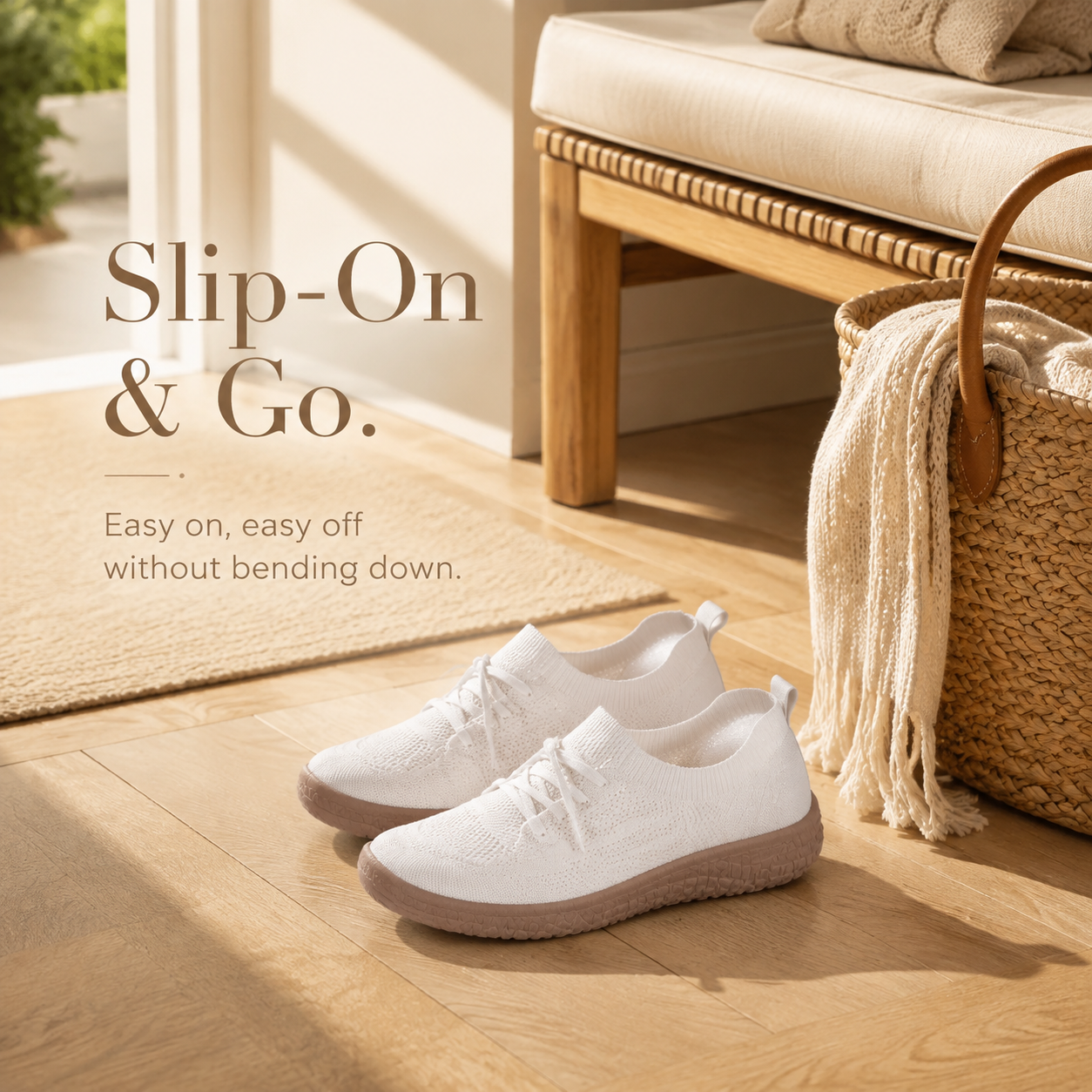 Women's Knit Breathable Slip-On Casual Shoes