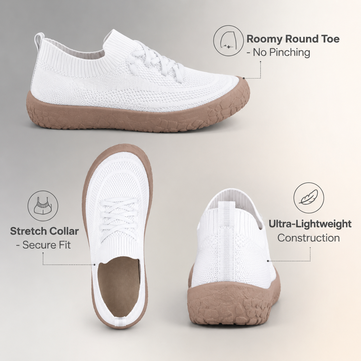 Women's Knit Breathable Slip-On Casual Shoes