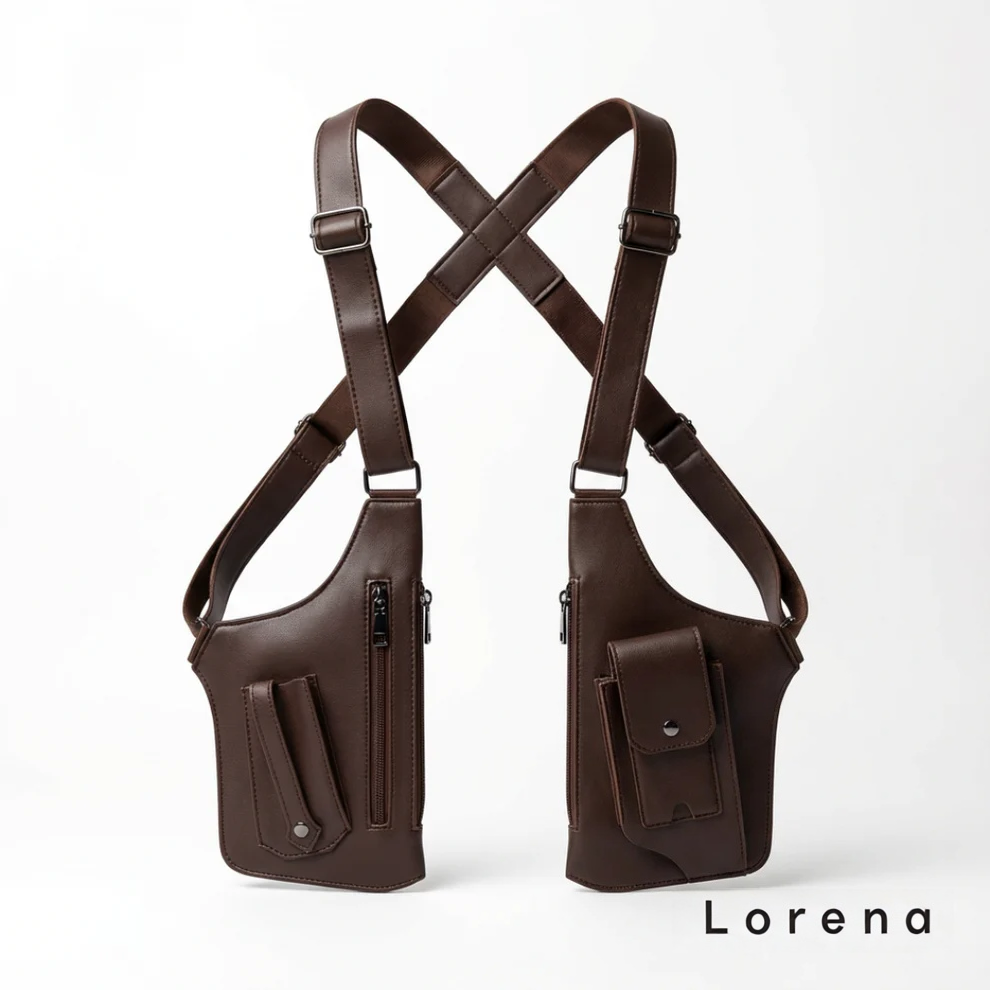 Premium Leather Adjustable Underarm Shoulder Bag for Men & Women
