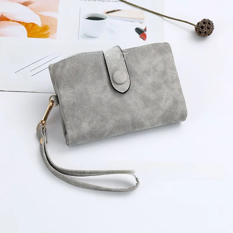 Women's RFID Tri-Fold Wallet with Card Slots & Zip Coin Pocket