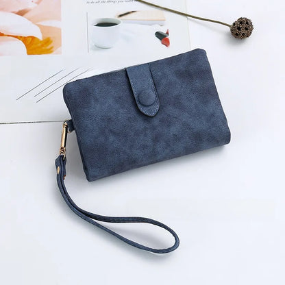 Women's RFID Tri-Fold Wallet with Card Slots & Zip Coin Pocket