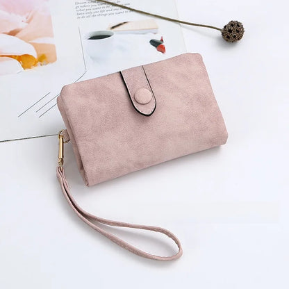 Women's RFID Tri-Fold Wallet with Card Slots & Zip Coin Pocket