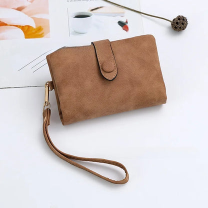 Women's RFID Tri-Fold Wallet with Card Slots & Zip Coin Pocket