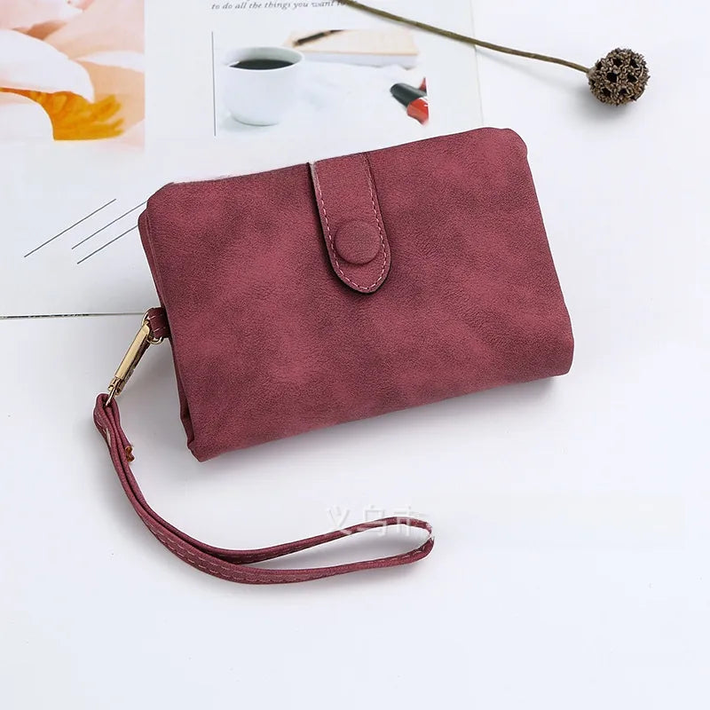 Women's RFID Tri-Fold Wallet with Card Slots & Zip Coin Pocket