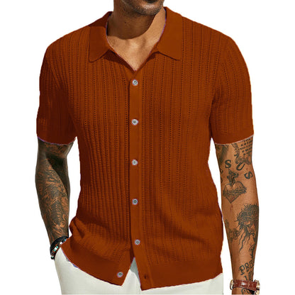 Stylish Breathable Hollow Knit Shirt