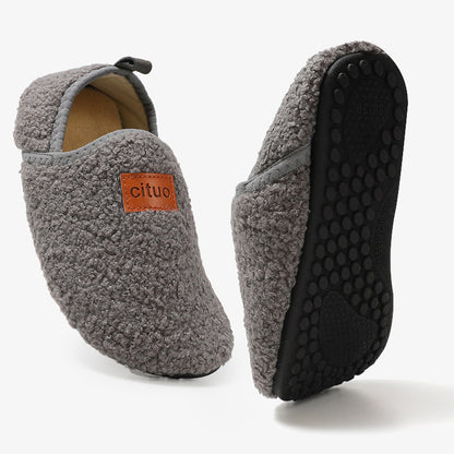 Fuzzy Sock Slippers for Women – 2-Way Convertible Heel, Non-Slip Sole