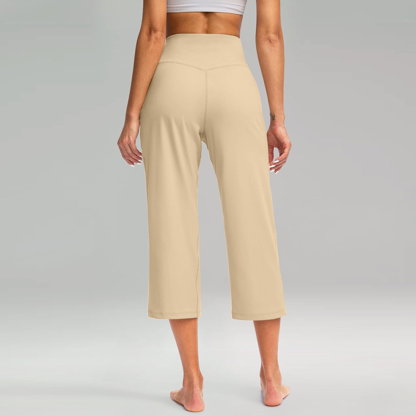 Capri Pants for Women Wide Leg Yoga Dress Cropped Pants