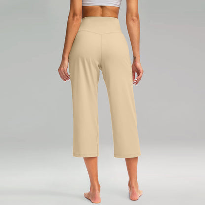Capri Pants for Women Wide Leg Yoga Dress Cropped Pants