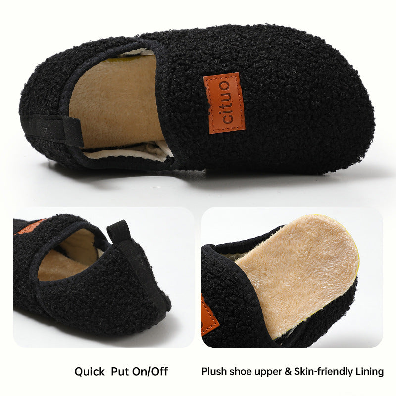 Fuzzy Sock Slippers for Women – 2-Way Convertible Heel, Non-Slip Sole