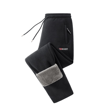 Arctic Fleece Sweatpants — Unisex Fleece-Lined Cuffed Joggers, Loose-Fit Straight-Leg Casual Pants for Fall & Winter