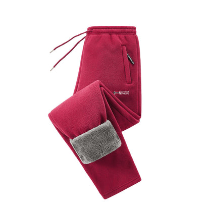 Arctic Fleece Sweatpants — Unisex Fleece-Lined Cuffed Joggers, Loose-Fit Straight-Leg Casual Pants for Fall & Winter
