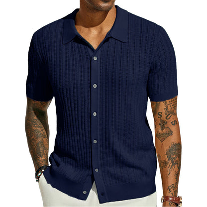 Stylish Breathable Hollow Knit Shirt