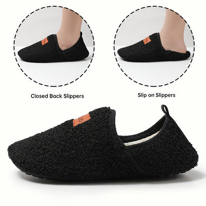 Fuzzy Sock Slippers for Women – 2-Way Convertible Heel, Non-Slip Sole