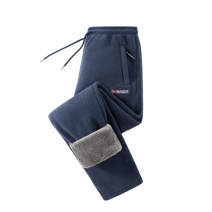 Arctic Fleece Sweatpants — Unisex Fleece-Lined Cuffed Joggers, Loose-Fit Straight-Leg Casual Pants for Fall & Winter