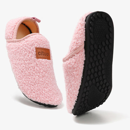 Fuzzy Sock Slippers for Women – 2-Way Convertible Heel, Non-Slip Sole