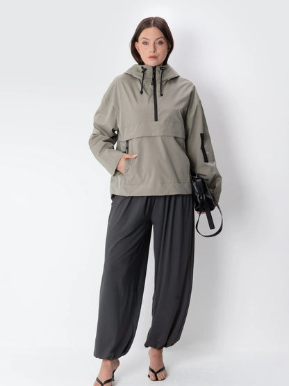 Classic Oversized Waterproof Rain Jacket Hoodie