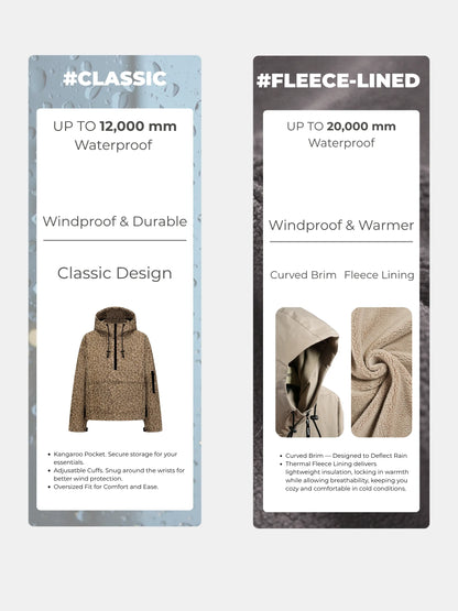 Classic Oversized Waterproof Rain Jacket Hoodie