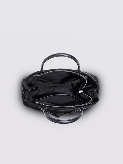 Suede Shopper with Adjustable Strap