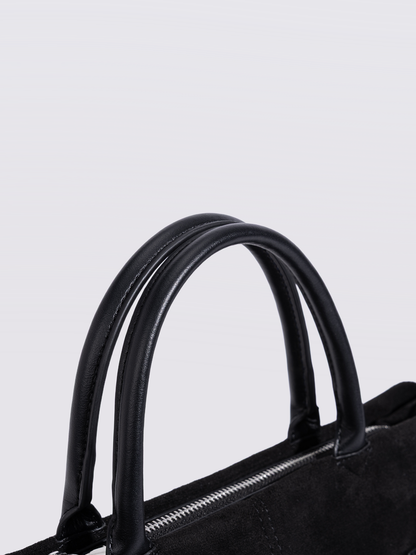 Suede Shopper with Adjustable Strap