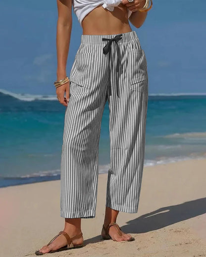 Women's Resort Stripe Wide-Leg Pants