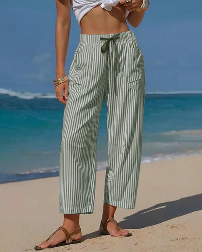 Women's Resort Stripe Wide-Leg Pants