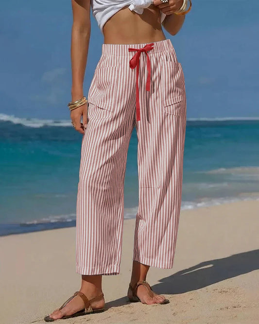 Women's Resort Stripe Wide-Leg Pants