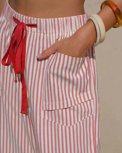 Women's Resort Stripe Wide-Leg Pants