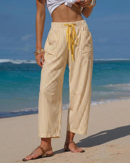 Women's Resort Stripe Wide-Leg Pants