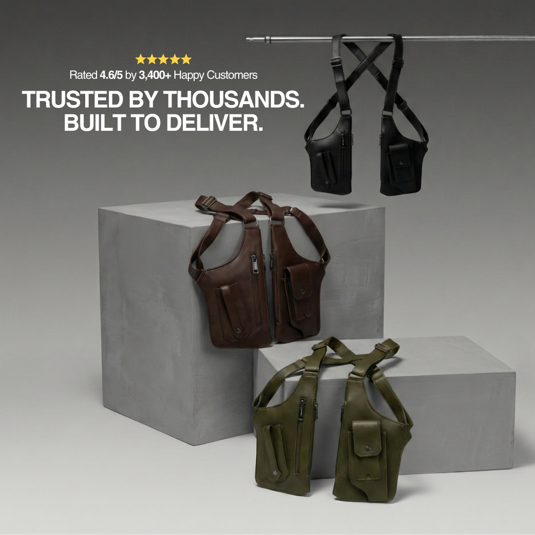 Premium Leather Adjustable Underarm Shoulder Bag for Men & Women