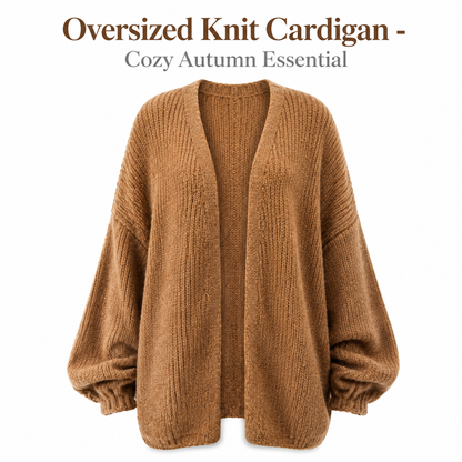 Women's Oversized Cardigan Sweater - Lightweight Knit
